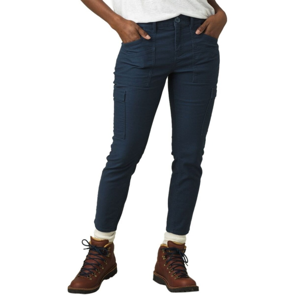 Prana Nikit Cargo‎ Pants Womens Size 2 Blue Organic Cotton Blend Casual Hike